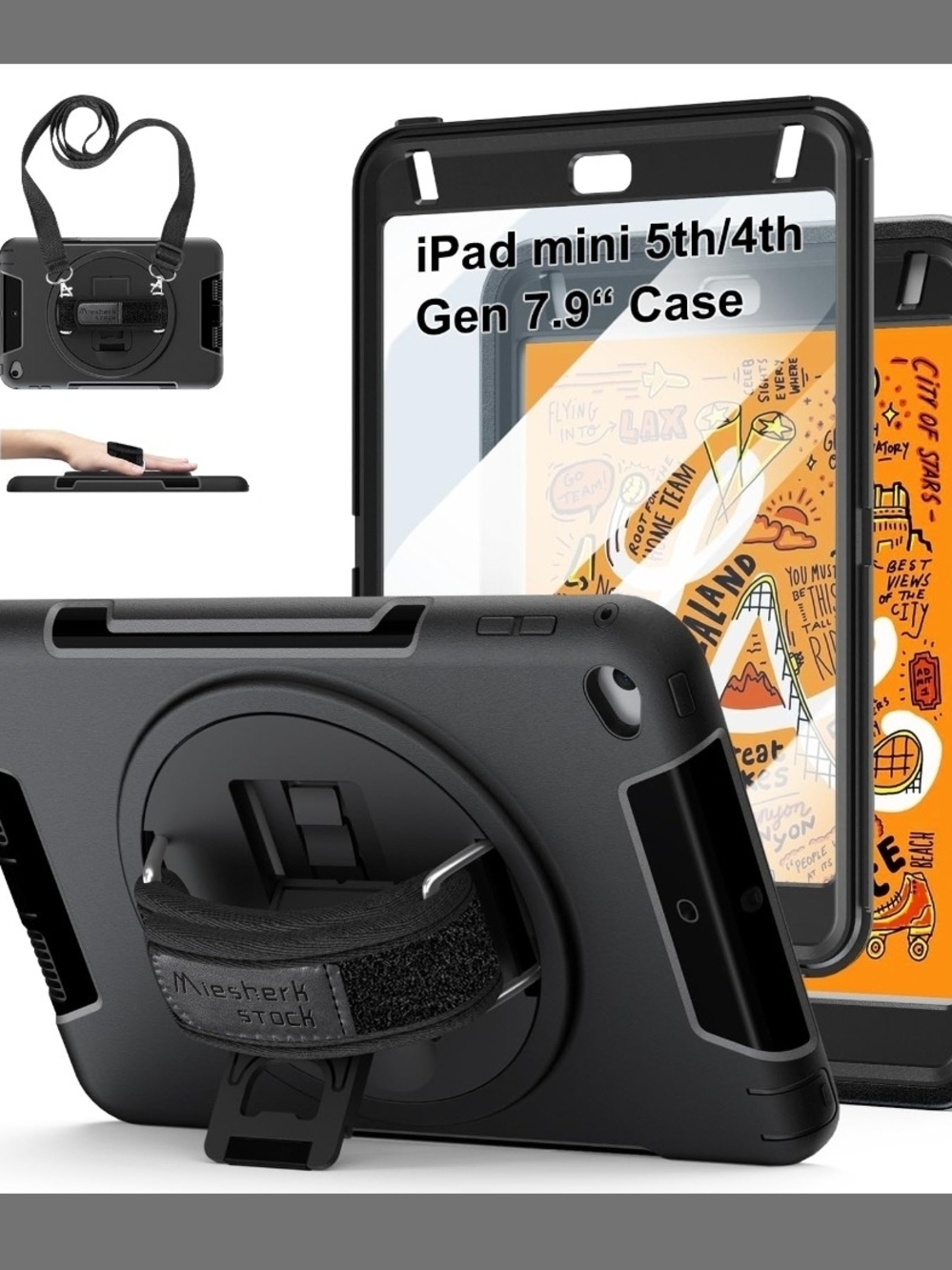 Miesherk STOCK Case for iPad mini 5/4 7.9-Inch Black